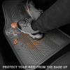 imageCAR PASS Universal Fit Car Floor Mats ampamp Cargo Liner Full Set Trim to Fit Car SUV Sedan Coupe SM Size Vehicle All Weather Waterproof AntiSlip Automotive Car Mats 5 Pieces Rubber Material All BlackGray