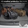 imageCAR PASS Universal Fit Car Floor Mats ampamp Cargo Liner Full Set Trim to Fit Car SUV Sedan Coupe SM Size Vehicle All Weather Waterproof AntiSlip Automotive Car Mats 5 Pieces Rubber Material All BlackGray