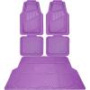 imageCAR PASS Heavy Duty Rubber Floor Mats Pink Car Mats Full Set with Trunk Cargo Liner  Universal Waterproof Floor Mats for Car SUV Truck Durable All Weather Liner Mats Automotive Women All PinkPurple Cargo Liner