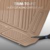imageCAR PASS Rubber Car Mats Waterproof Car Floor Mats All WeatherCar Mat Full Set 3 Piece Automotive Floor Mat Trim to Fit for Cars Sedans SUVs Trucks Heavy Duty AntiSlip Easy Clean All BlackAll Beige