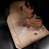 imageCAR PASS Rubber Car Mats Waterproof Car Floor Mats All WeatherCar Mat Full Set 3 Piece Automotive Floor Mat Trim to Fit for Cars Sedans SUVs Trucks Heavy Duty AntiSlip Easy Clean All BlackAll Beige