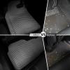 imageCAR PASS Rubber Car Mats Waterproof Car Floor Mats All WeatherCar Mat Full Set 3 Piece Automotive Floor Mat Trim to Fit for Cars Sedans SUVs Trucks Heavy Duty AntiSlip Easy Clean All BlackAll Gray