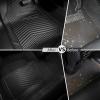 imageCAR PASS Rubber Car Mats Waterproof Car Floor Mats All WeatherCar Mat Full Set 3 Piece Automotive Floor Mat Trim to Fit for Cars Sedans SUVs Trucks Heavy Duty AntiSlip Easy Clean All BlackAll Black