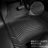 imageCAR PASS Rubber Car Mats Waterproof Car Floor Mats All WeatherCar Mat Full Set 3 Piece Automotive Floor Mat Trim to Fit for Cars Sedans SUVs Trucks Heavy Duty AntiSlip Easy Clean All BlackAll Black