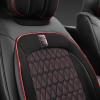 imageCAR PASS Nappa Leather Seat Covers Red Piping Luxury Leather Car Seat Covers Full Set Suede Automotive Seat Covers Full Coverage Cushioned Universal Fit for SUV Pickup Truck SedanBlack and RedBlack and Red