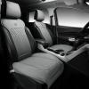 imageCAR PASS Car Seat Protector 2 Pack Sideless Nappa Leather Seat Covers for Cars All Season Waterproof Breathable Front Seats Cushion with Storage Pocket Universal Fit Vehicle Car SUV Truck All BlackGray