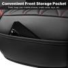 imageCAR PASS Luxury PU Leather Two Front Car Seat Covers Waterproof Seat Covers Compatible with Front Seat Armrests Airbag Compatible Anti Slip Universal Fit for Cars Suvs Vans Trucks Black BlueRed and Black