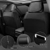 imageCAR PASS Luxury PU Leather Two Front Car Seat Covers Waterproof Seat Covers Compatible with Front Seat Armrests Airbag Compatible Anti Slip Universal Fit for Cars Suvs Vans Trucks Black BluePure Black Full Set