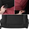 imageCAR PASS Luxury PU Leather Two Front Car Seat Covers Waterproof Seat Covers Compatible with Front Seat Armrests Airbag Compatible Anti Slip Universal Fit for Cars Suvs Vans Trucks Black BlueAll Red