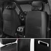 imageCAR PASS Luxury PU Leather Two Front Car Seat Covers Waterproof Seat Covers Compatible with Front Seat Armrests Airbag Compatible Anti Slip Universal Fit for Cars Suvs Vans Trucks Black BlueRed and Black
