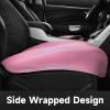 imageCAR PASS Luxury PU Leather Two Front Car Seat Covers Waterproof Seat Covers Compatible with Front Seat Armrests Airbag Compatible Anti Slip Universal Fit for Cars Suvs Vans Trucks Black BluePink