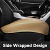 imageCAR PASS Luxury PU Leather Two Front Car Seat Covers Waterproof Seat Covers Compatible with Front Seat Armrests Airbag Compatible Anti Slip Universal Fit for Cars Suvs Vans Trucks Black BlueDark Beige