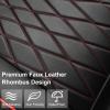 imageCAR PASS Luxury PU Leather Two Front Car Seat Covers Waterproof Seat Covers Compatible with Front Seat Armrests Airbag Compatible Anti Slip Universal Fit for Cars Suvs Vans Trucks Black BlueBlackRed