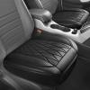 imageCAR PASS Luxury PU Leather Two Front Car Seat Covers Waterproof Seat Covers Compatible with Front Seat Armrests Airbag Compatible Anti Slip Universal Fit for Cars Suvs Vans Trucks Black BlueAll Black