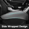 imageCAR PASS Luxury PU Leather Two Front Car Seat Covers Waterproof Seat Covers Compatible with Front Seat Armrests Airbag Compatible Anti Slip Universal Fit for Cars Suvs Vans Trucks Black BlueAll Gray