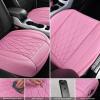 imageCAR PASS Luxury PU Leather Two Front Car Seat Covers Waterproof Seat Covers Compatible with Front Seat Armrests Airbag Compatible Anti Slip Universal Fit for Cars Suvs Vans Trucks Black BluePink