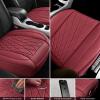 imageCAR PASS Luxury PU Leather Two Front Car Seat Covers Waterproof Seat Covers Compatible with Front Seat Armrests Airbag Compatible Anti Slip Universal Fit for Cars Suvs Vans Trucks Black BlueAll Red
