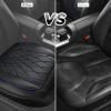 imageCAR PASS Luxury PU Leather Two Front Car Seat Covers Waterproof Seat Covers Compatible with Front Seat Armrests Airbag Compatible Anti Slip Universal Fit for Cars Suvs Vans Trucks Black BlueBlackBlue