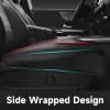 imageCAR PASS Luxury PU Leather Two Front Car Seat Covers Waterproof Seat Covers Compatible with Front Seat Armrests Airbag Compatible Anti Slip Universal Fit for Cars Suvs Vans Trucks Black BlueBlackRed
