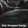 imageCAR PASS Luxury PU Leather Two Front Car Seat Covers Waterproof Seat Covers Compatible with Front Seat Armrests Airbag Compatible Anti Slip Universal Fit for Cars Suvs Vans Trucks Black BlueBlackRed