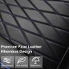 imageCAR PASS Luxury PU Leather Two Front Car Seat Covers Waterproof Seat Covers Compatible with Front Seat Armrests Airbag Compatible Anti Slip Universal Fit for Cars Suvs Vans Trucks Black BlueBlackBlue