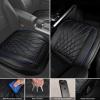 imageCAR PASS Luxury PU Leather Two Front Car Seat Covers Waterproof Seat Covers Compatible with Front Seat Armrests Airbag Compatible Anti Slip Universal Fit for Cars Suvs Vans Trucks Black BlueBlackBlue