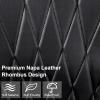 imageCAR PASS Luxury PU Leather Two Front Car Seat Covers Waterproof Seat Covers Compatible with Front Seat Armrests Airbag Compatible Anti Slip Universal Fit for Cars Suvs Vans Trucks Black BlueSolidBlack