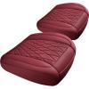 imageCAR PASS Luxury PU Leather Two Front Car Seat Covers Waterproof Seat Covers Compatible with Front Seat Armrests Airbag Compatible Anti Slip Universal Fit for Cars Suvs Vans Trucks Black BlueAll Red