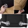 imageCAR PASS Luxury PU Leather Two Front Car Seat Covers Waterproof Seat Covers Compatible with Front Seat Armrests Airbag Compatible Anti Slip Universal Fit for Cars Suvs Vans Trucks Black BlueDark Beige