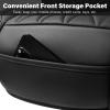 imageCAR PASS Luxury PU Leather Two Front Car Seat Covers Waterproof Seat Covers Compatible with Front Seat Armrests Airbag Compatible Anti Slip Universal Fit for Cars Suvs Vans Trucks Black BluePure Black