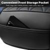 imageCAR PASS Luxury PU Leather Two Front Car Seat Covers Waterproof Seat Covers Compatible with Front Seat Armrests Airbag Compatible Anti Slip Universal Fit for Cars Suvs Vans Trucks Black BlueBlue and Black