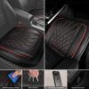 imageCAR PASS Luxury PU Leather Two Front Car Seat Covers Waterproof Seat Covers Compatible with Front Seat Armrests Airbag Compatible Anti Slip Universal Fit for Cars Suvs Vans Trucks Black BlueBlackRed