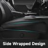 imageCAR PASS Luxury PU Leather Two Front Car Seat Covers Waterproof Seat Covers Compatible with Front Seat Armrests Airbag Compatible Anti Slip Universal Fit for Cars Suvs Vans Trucks Black BlueAll Black