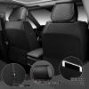 imageCAR PASS Luxury PU Leather Two Front Car Seat Covers Waterproof Seat Covers Compatible with Front Seat Armrests Airbag Compatible Anti Slip Universal Fit for Cars Suvs Vans Trucks Black BlueRed Black