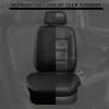 imageCAR Pass Skyline Two Front Pu Leather Car Seat Covers Airbag Compatible Universal fit for CarsSuvsVehiclesFront SeatBlack and BlackBlack Balck