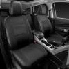 imageCAR Pass Skyline Two Front Pu Leather Car Seat Covers Airbag Compatible Universal fit for CarsSuvsVehiclesFront SeatBlack and BlackBlack Balck