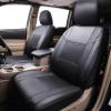 imageCAR Pass Skyline Two Front Pu Leather Car Seat Covers Airbag Compatible Universal fit for CarsSuvsVehiclesFront SeatBlack and BlackBlack Black