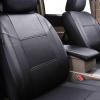 imageCAR Pass Skyline Two Front Pu Leather Car Seat Covers Airbag Compatible Universal fit for CarsSuvsVehiclesFront SeatBlack and BlackBlack Black
