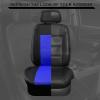 imageCAR Pass Skyline Two Front Pu Leather Car Seat Covers Airbag Compatible Universal fit for CarsSuvsVehiclesFront SeatBlack and BlackBlack and Blue