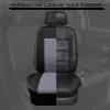 imageCAR Pass Skyline Two Front Pu Leather Car Seat Covers Airbag Compatible Universal fit for CarsSuvsVehiclesFront SeatBlack and BlackBlack and Gray