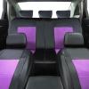 imageCAR Pass Skyline Two Front Pu Leather Car Seat Covers Airbag Compatible Universal fit for CarsSuvsVehiclesFront SeatBlack and BlackBlack and Purple