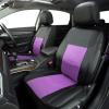 imageCAR Pass Skyline Two Front Pu Leather Car Seat Covers Airbag Compatible Universal fit for CarsSuvsVehiclesFront SeatBlack and BlackBlack and Purple