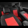 imageCAR Pass Skyline Two Front Pu Leather Car Seat Covers Airbag Compatible Universal fit for CarsSuvsVehiclesFront SeatBlack and BlackBlack and Red