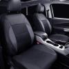 imageCAR Pass Skyline Two Front Pu Leather Car Seat Covers Airbag Compatible Universal fit for CarsSuvsVehiclesFront SeatBlack and BlackBlack full set