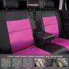 imageCAR Pass Skyline Two Front Pu Leather Car Seat Covers Airbag Compatible Universal fit for CarsSuvsVehiclesFront SeatBlack and BlackBlackPink