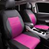 imageCAR Pass Skyline Two Front Pu Leather Car Seat Covers Airbag Compatible Universal fit for CarsSuvsVehiclesFront SeatBlack and BlackBlackPink