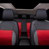 imageCAR Pass Skyline Two Front Pu Leather Car Seat Covers Airbag Compatible Universal fit for CarsSuvsVehiclesFront SeatBlack and BlackBlackRed
