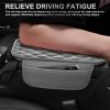 imageCAR PASS 3D Foam Rhomb Leather Steering Wheel Cover Set Comfortable Center Console Armrest Cushion with Storage Bags NonSlip 14515in Car Interior Sets 4 PCS All BlackGray