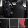 imageCAR PASS Nappa Leather Waterproof Car Seat Covers Full Set 3D Foam Automotive Seat Covers with Rhombic Design Airbag Compatible Universal Fit for Most SUV Truck Sedan Black RedBlack Red Full Set