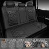 imageCAR PASS Nappa Leather Waterproof Car Seat Covers Full Set 3D Foam Automotive Seat Covers with Rhombic Design Airbag Compatible Universal Fit for Most SUV Truck Sedan Black RedBlack Rear